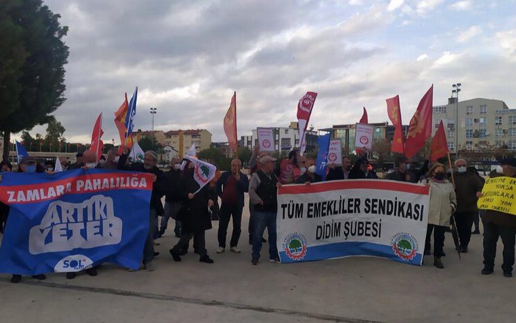 Didim’de zamlar protesto edildi
