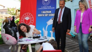 Bursa’da öğrencilere süt tüketimine eğlenceli teşvik