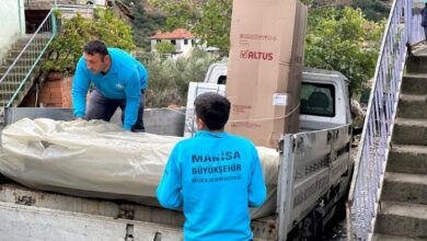 Manisa Büyükşehir’den yangınzede aileye yardım eli