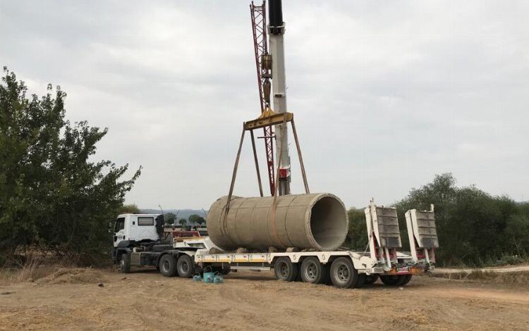 Manisa Yunusemre’de güvenli geçiş için 25 tonluk menfez Manisa Yunusemre’de güvenli geçiş için 25 tonluk menfez