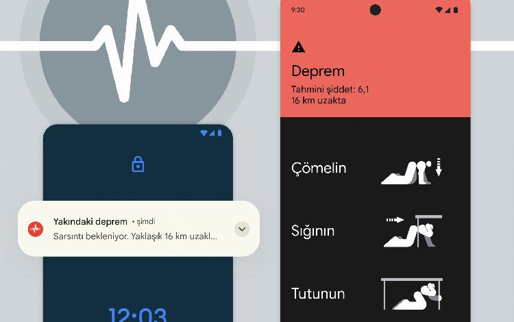 Google depremde uyarıyor Google depremde uyarıyor