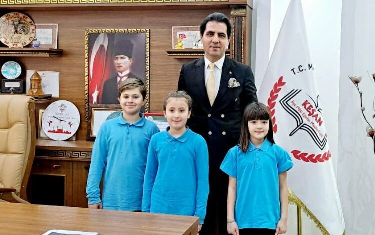 Keşanlı Hippo Dil finalistlerinden Milli Eğitim’e ziyaret