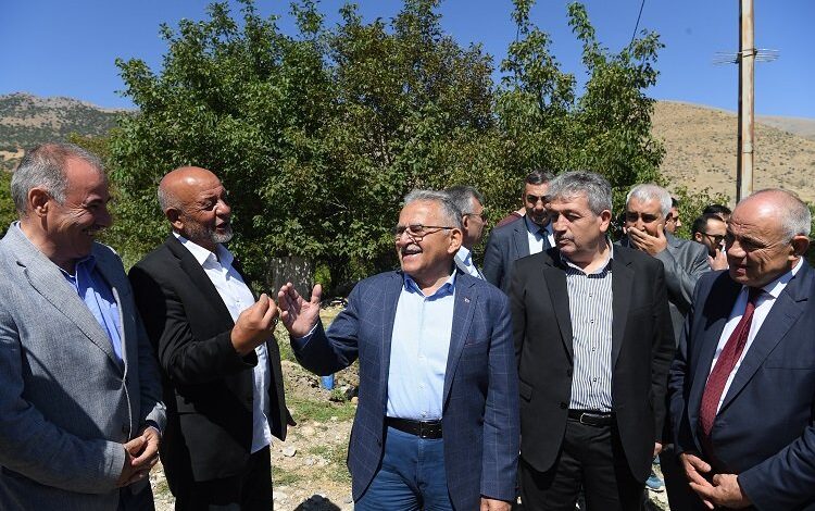 Kayseri’deki sulama tesisine yerinde inceleme