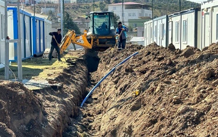 GASKİ’den depremzede ilçelerde altyapıyı iyileştirmeye devam