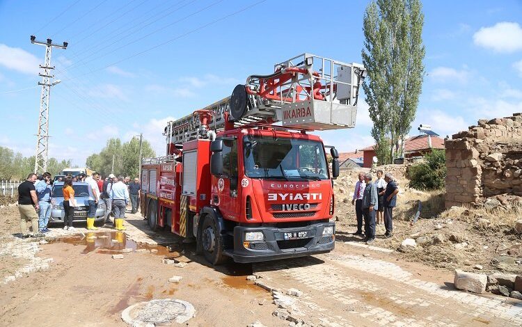 Kayseri Bünyan’da sel baskınına yakından inceleme Kayseri Bünyan’da sel baskınına yakından inceleme