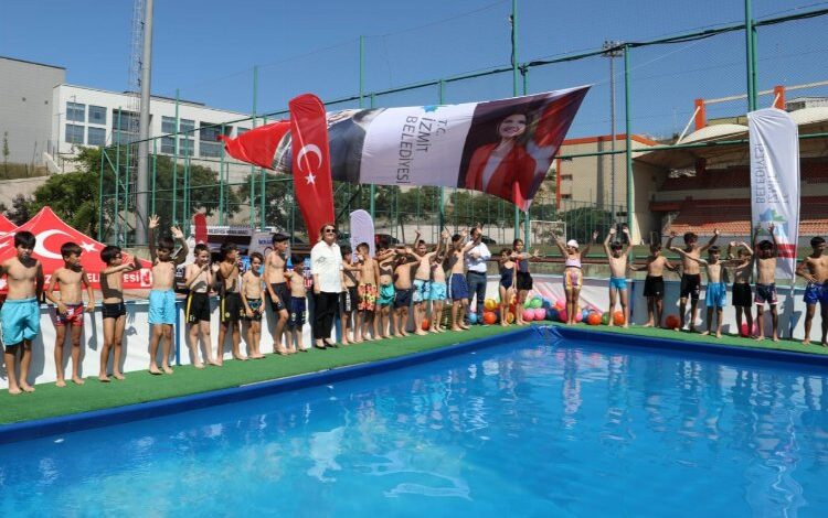 İzmit’te çocukların ‘portatif’ yaz eğlencesi