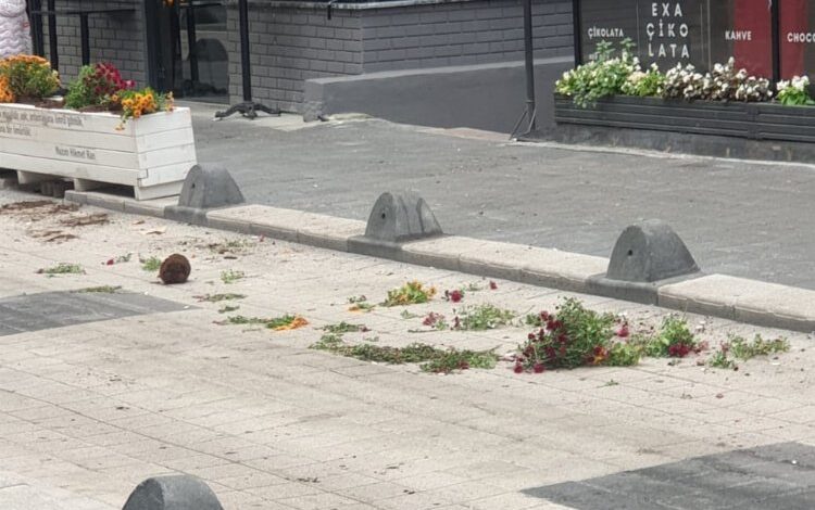 Kocaeli İzmit’te kamu mallarına zarar verildi! Kocaeli İzmit’te kamu mallarına zarar verildi!