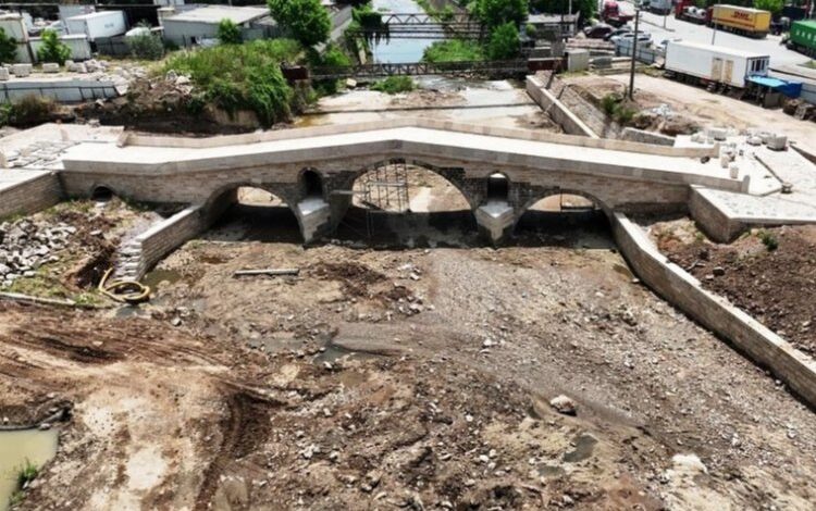 Tarihi Mimar Sinan Köprüsü restorasyonunda sona doğru Tarihi Mimar Sinan Köprüsü restorasyonunda sona doğru