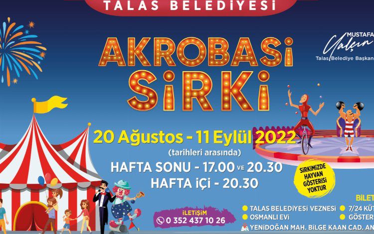 Kayseri Talas’ta sirk heyecanı