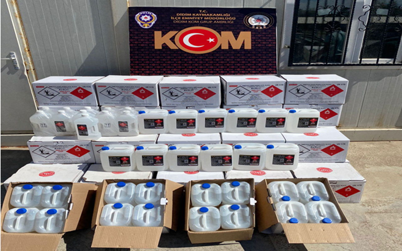 Aydın Didim’de 862 litre etil alkol ele geçirildi