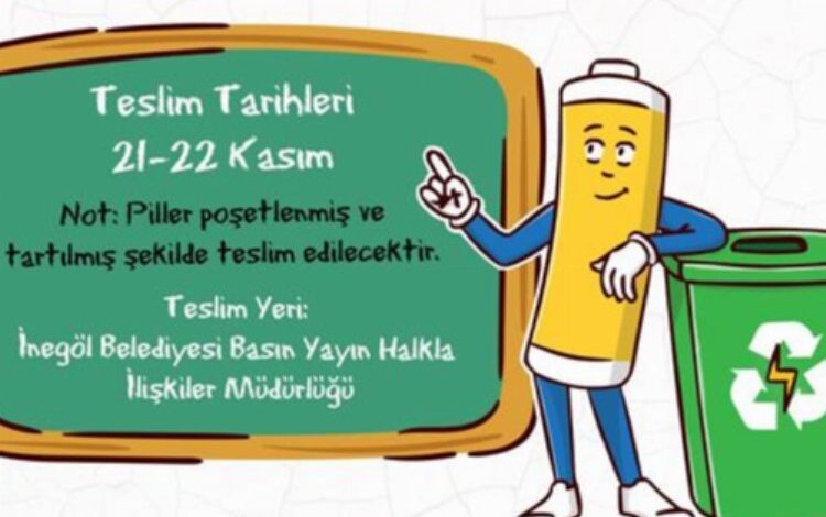 Bursa İnegöl’de ‘atık pil’ler 24 Kasım’da ‘akıllı saat’ olacak Bursa İnegöl’de ‘atık pil’ler 24 Kasım’da ‘akıllı saat’ olacak
