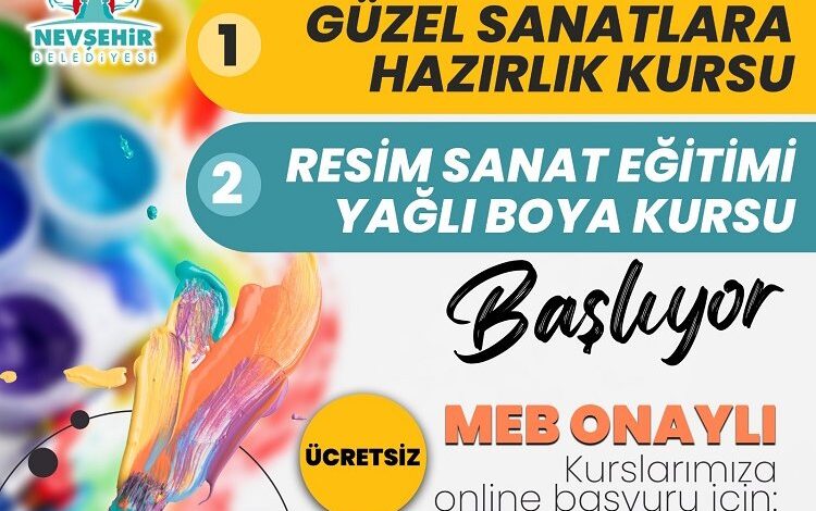 Nevşehir Belediyesi’nden ücretsiz güzel sanatlar kursu