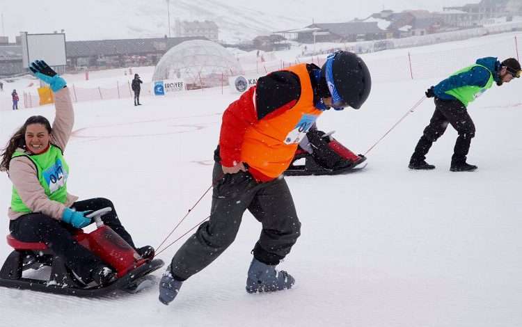 Kayseri Erciyes’te eğlenceli yarışma