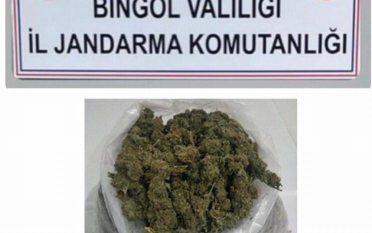 Bingöl’de 1,18 kilogram esrar ele geçirildi