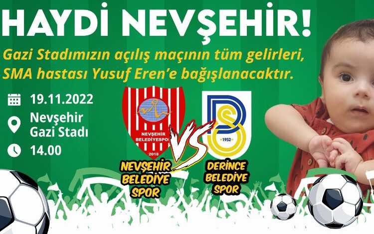 Nevşehir Belediyespor’dan SMA’lı Yusuf’a destek Nevşehir Belediyespor’dan SMA’lı Yusuf’a destek