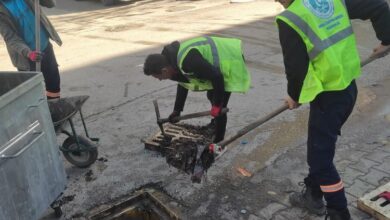 Manisa’da yağmursuyu ızgaraları temizleniyor