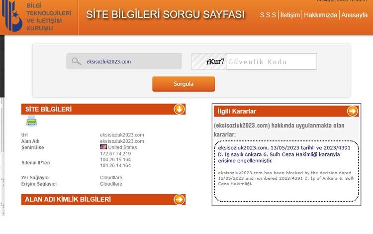 Ekşi Sözlük’e erişim engeli!