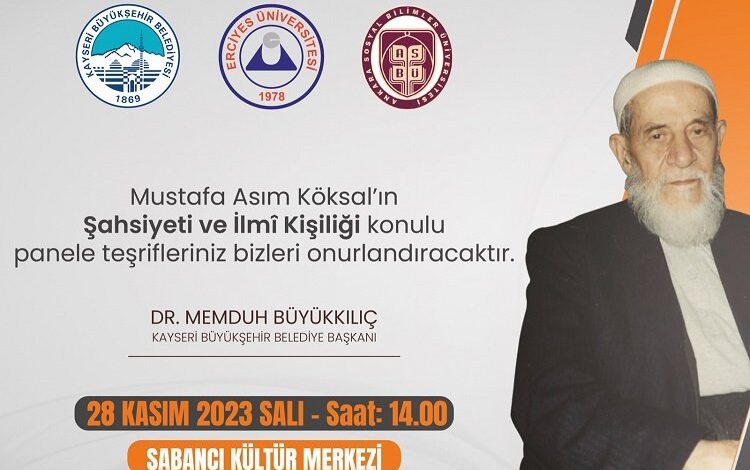 Kayseri Büyükşehir’den Mustafa Asım paneli
