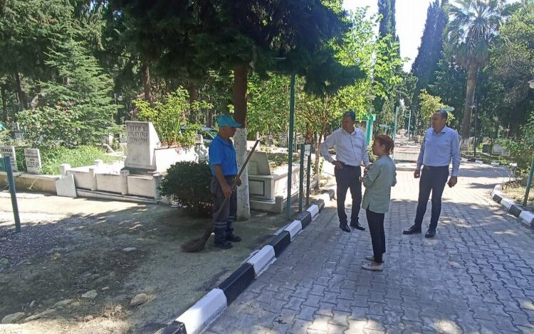 Manisa mezarlıklarına bayram hassasiyeti Manisa mezarlıklarına bayram hassasiyeti