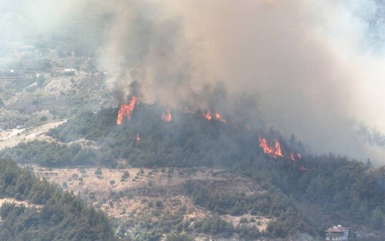 Hatay Antakya’daki yangına müdahale sürüyor Hatay Antakya’daki yangına müdahale sürüyor