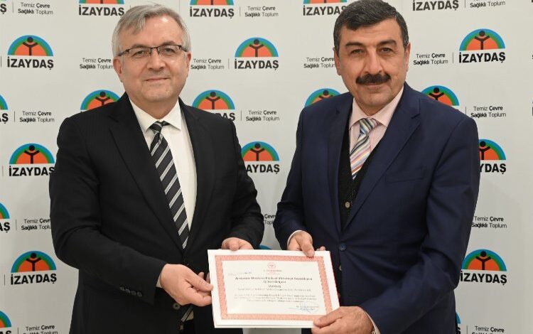 İZAYDAŞ’a Sağlık Bakanlığı’ndan ‘Beslenme Dostu’ belgesi