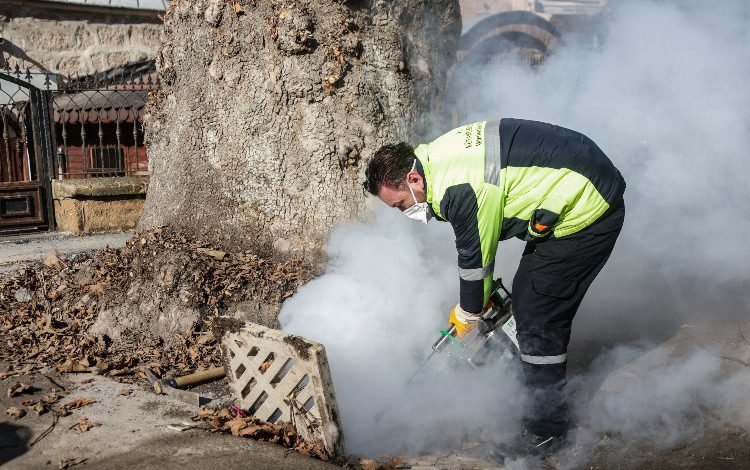 Kütahya’da haşerelere karşı kışlak mücadele