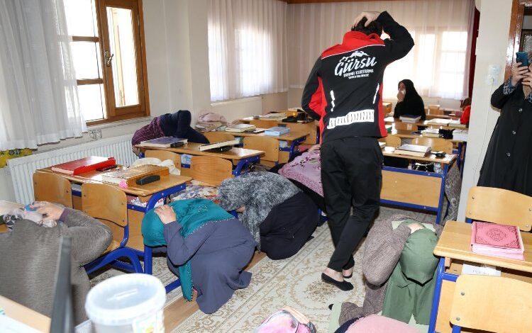 Bursa Gürsu’da Kur’an kurslarında deprem tatbikatı