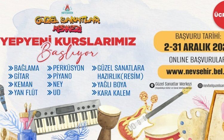 Nevşehir Güzel Sanatlar Merkezi’nde kayıtlar başladı