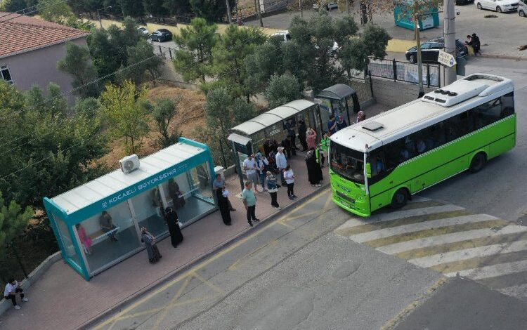 Kocaeli’de duraklar artık klimalı