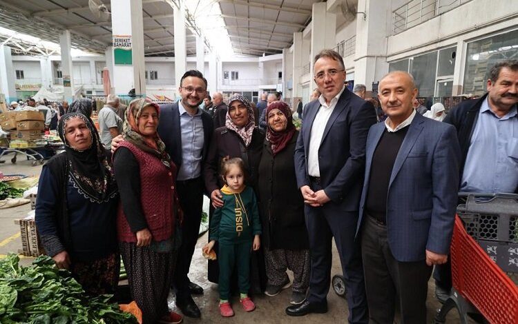 Nevşehir dinamiklerinden pazar esnafına ziyaret Nevşehir dinamiklerinden pazar esnafına ziyaret