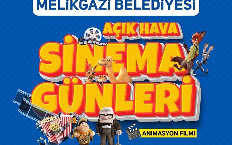 Kayseri Melikgazi’de açık hava sinema günleri başlıyor
