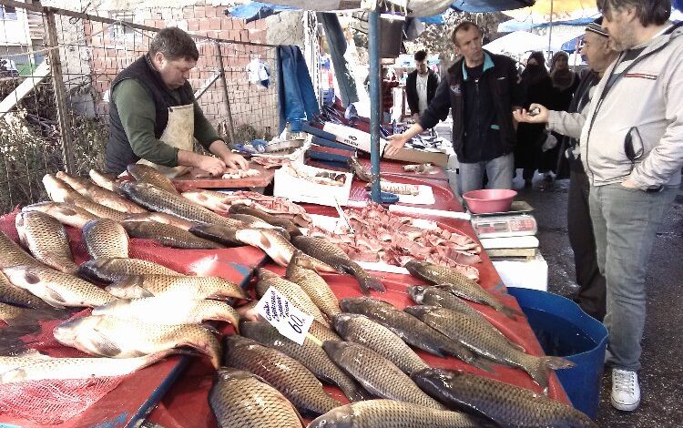 Bursa Yenişehir Balık Pazarı’na lodos etkisi