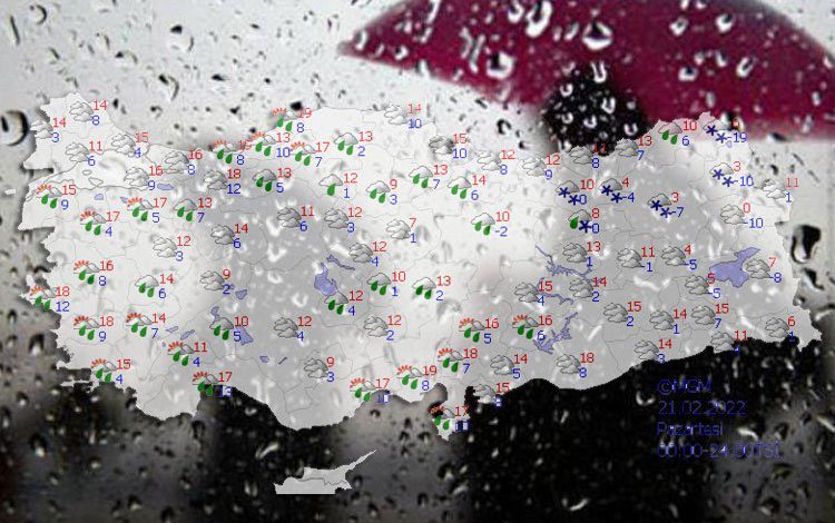 Bu hafta yurt genelinde yağış var Bu hafta yurt genelinde yağış var