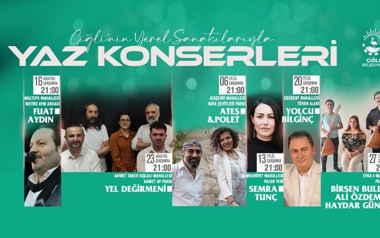 Çiğli yaz konserlerinde sahne yerel sanatçıların Çiğli yaz konserlerinde sahne yerel sanatçıların