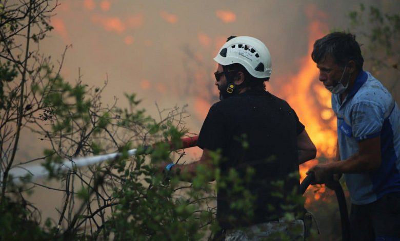 İzmir Aliağa Belediyesi Marmaris yangın bölgesinde