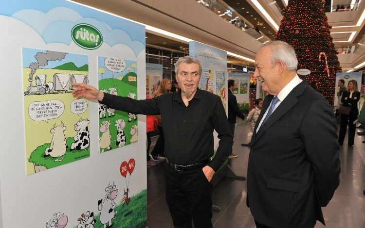 Sütaş Çiftliği Karikatürleri Sergisi Aksaray Nora City’de