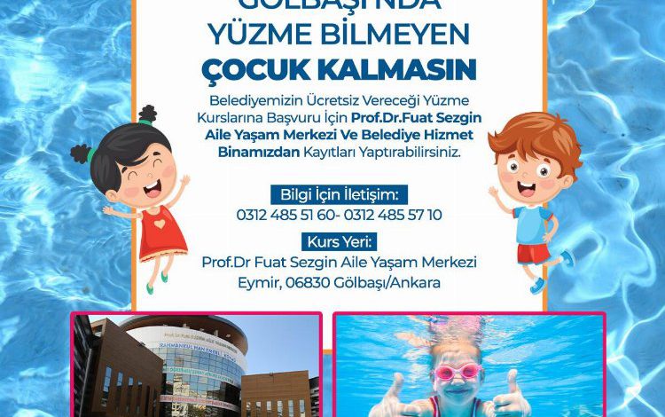 Gölbaşı Belediyesi çocukları yüzme kursu ile buluşturuyor…