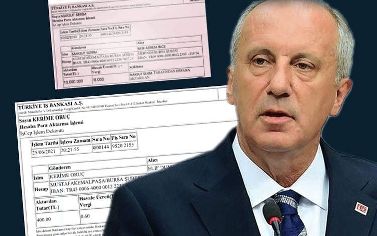 İnce’ye 10 milyon liralıık bağış dekontu montaj çıktı!