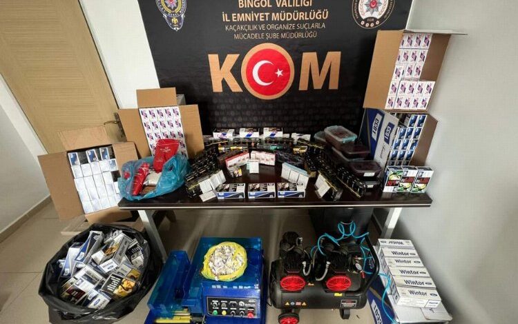 Bingöl’de kaçak tütün ele geçirildi Bingöl’de kaçak tütün ele geçirildi