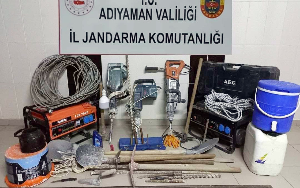 Adıyaman’da Jandarma’dan kaçak kazı operasyonu: 7 gözaltı