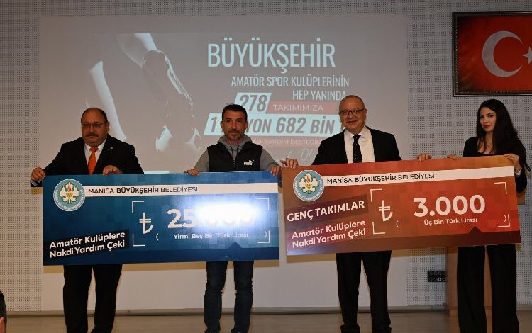 Manisa’da amatörler ‘çek’lendi! 278 kulübe 1,6 milyon TL’lik nakdi destek