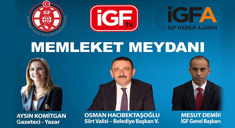 Hoşgeldin İGF TV… İlk konuğumuz Siirt Valisi ve Belediye Başkan Vekili Osman Hacıbektaşoğlu (CANLI YAYIN)