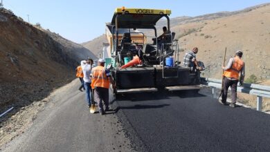 Kayseri Yahyalı’da sıcak asfalt hazırlığı