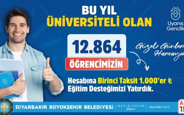 Diyarbakır Büyükşehir’den üniversitelilere eğitim desteği