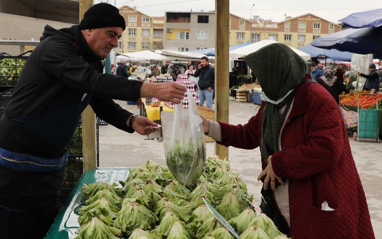 Bursa Gemlik’te ilk hasat marullar satışta