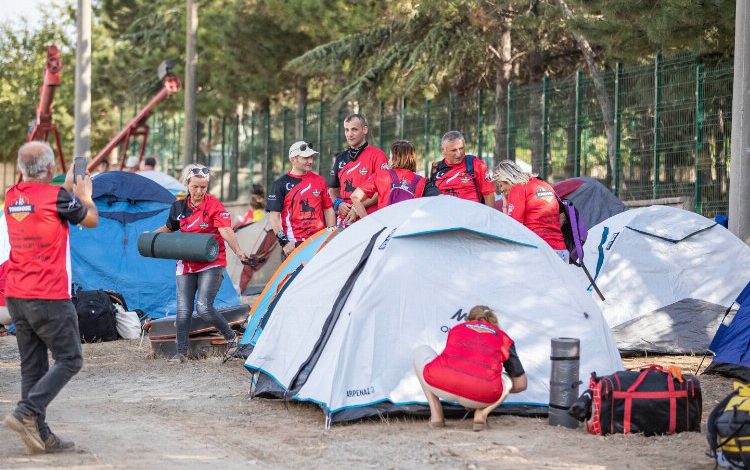 ‘Zafer Yürüyüşü’ için Afyon Yeşilçiftlik’te çadırlar kuruldu