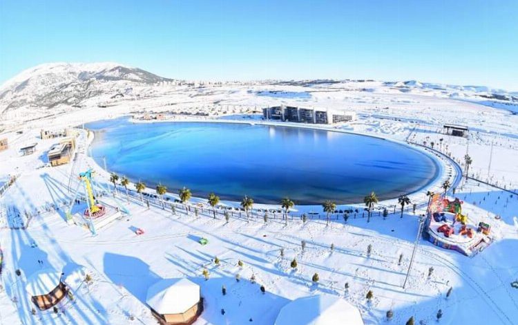 Türkiye’nin tek lagün gölü beyaz gelinliğini giydi Türkiye’nin tek lagün gölü beyaz gelinliğini giydi