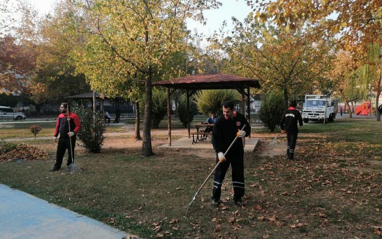 Bursa Gürsu’nun parklarında temizlik çalışmaları