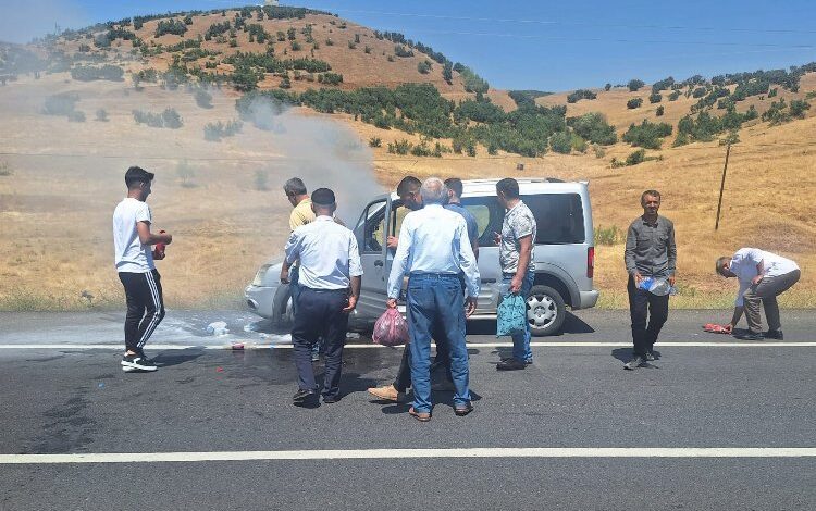 Bingöl’de araç alev almaktan kurtarıldı