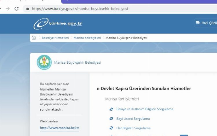 Manisa Kart için e-Devlet’e bir hizmet daha eklendi Manisa Kart için e-Devlet’e bir hizmet daha eklendi